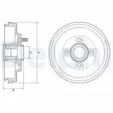 Bremstrommel Hinterachse DELPHI BFR589