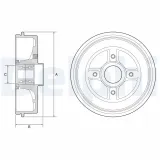 Bremstrommel DELPHI BFR595