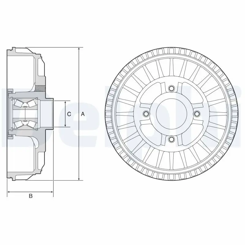 Bremstrommel DELPHI BFR621