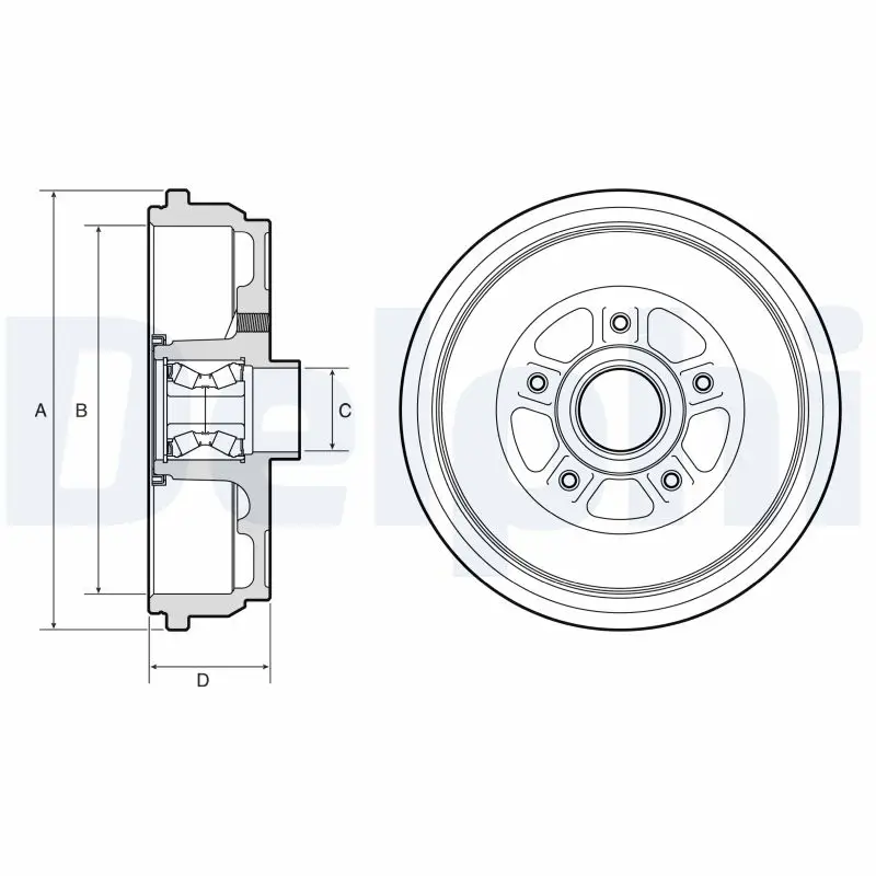 Bremstrommel Hinterachse DELPHI BFR656