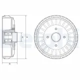 Bremstrommel DELPHI BFR768