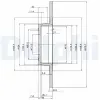 Bremsscheibe Vorderachse DELPHI BG2015 Bild Bremsscheibe Vorderachse DELPHI BG2015