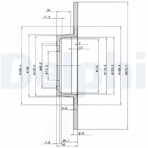 Bremsscheibe Vorderachse DELPHI BG2015 Bild Bremsscheibe Vorderachse DELPHI BG2015