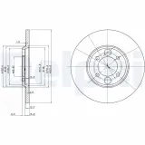 Bremsscheibe Hinterachse DELPHI BG2084