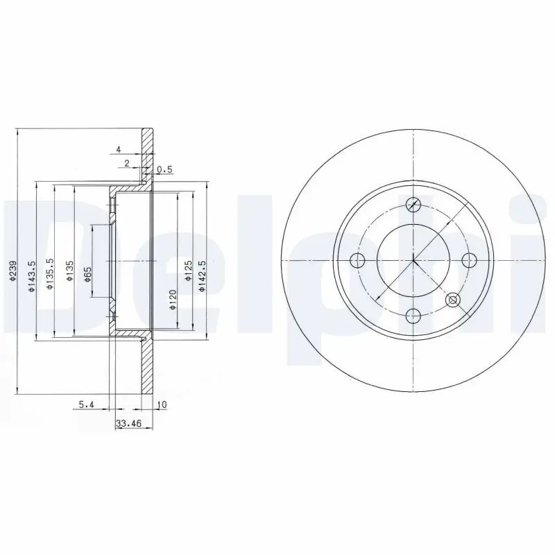 Bremsscheibe DELPHI BG2117