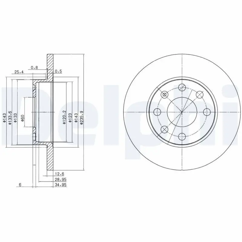 Bremsscheibe DELPHI BG2148