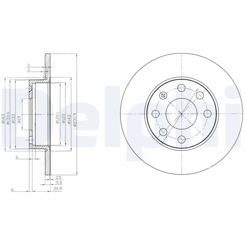 Bremsscheibe DELPHI BG2149