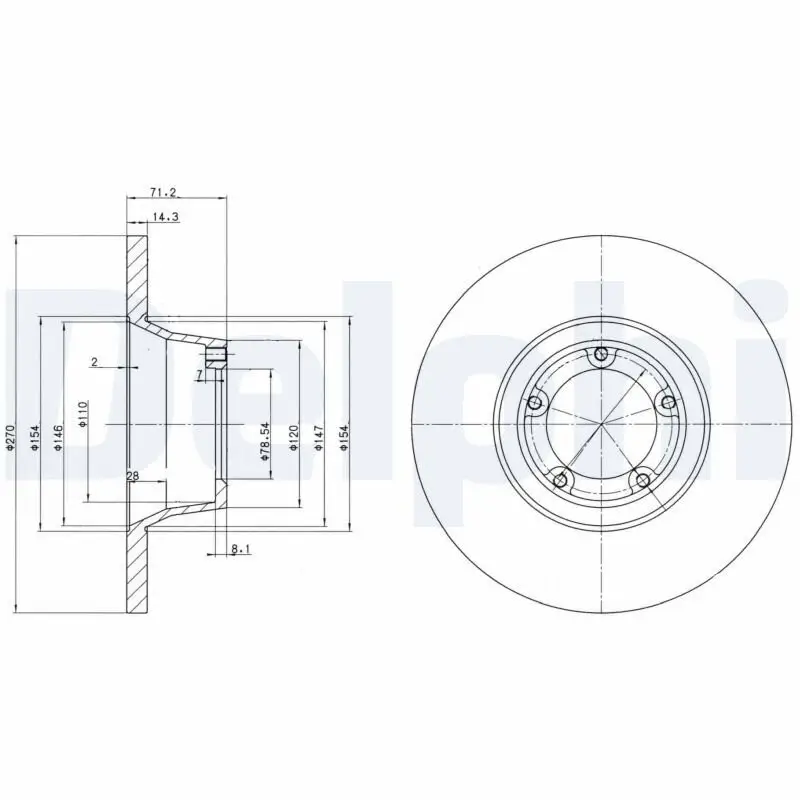 Bremsscheibe DELPHI BG2157