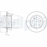 Bremsscheibe Vorderachse DELPHI BG2252