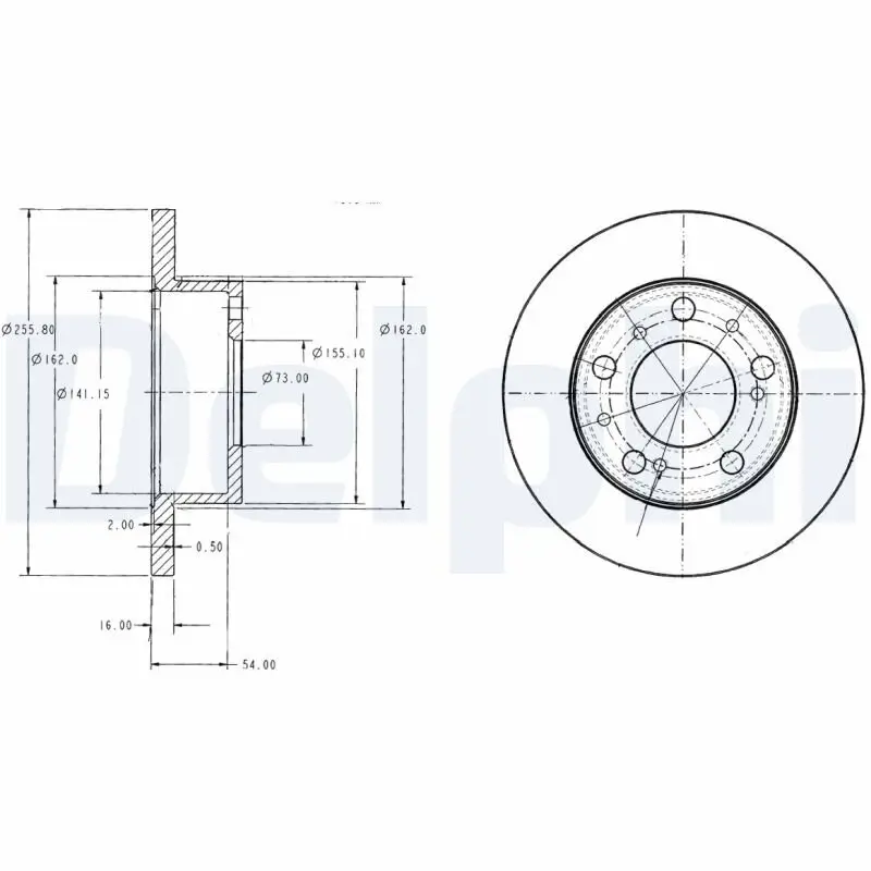 Bremsscheibe DELPHI BG2253