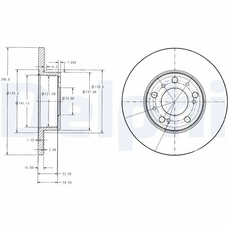 Bremsscheibe DELPHI BG2257