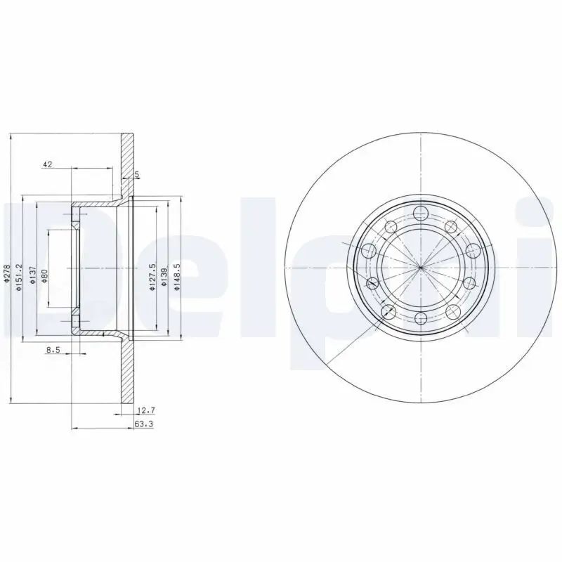 Bremsscheibe DELPHI BG2259