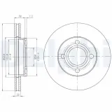 Bremsscheibe Vorderachse DELPHI BG2272