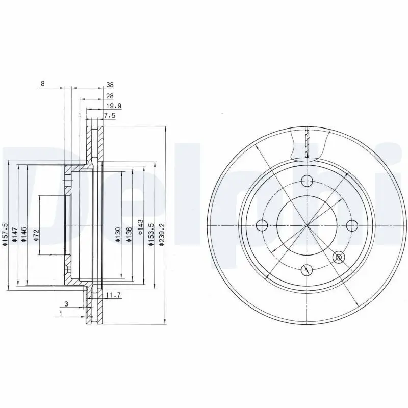 Bremsscheibe DELPHI BG2273