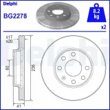 Bremsscheibe DELPHI BG2278