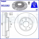 Bremsscheibe DELPHI BG2282