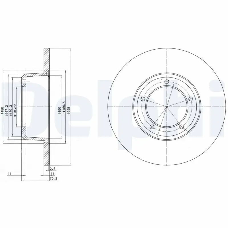 Bremsscheibe DELPHI BG2297