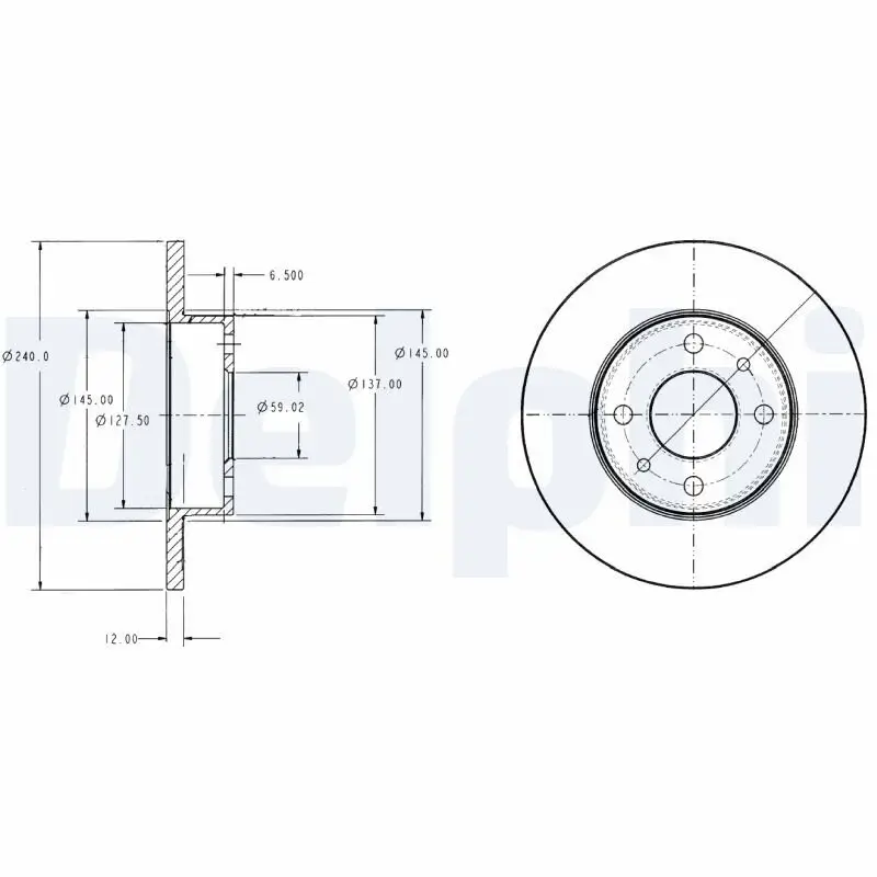 Bremsscheibe Vorderachse DELPHI BG2313