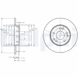 Bremsscheibe Vorderachse DELPHI BG2314