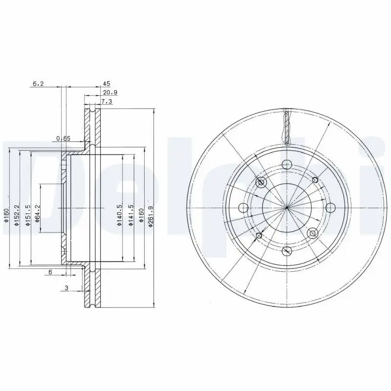 Bremsscheibe DELPHI BG2336