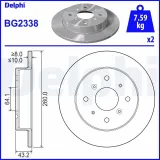 Bremsscheibe DELPHI BG2338