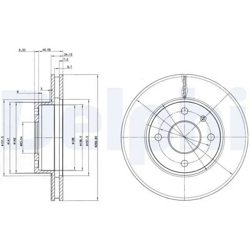 Bremsscheibe DELPHI BG2339