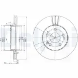 Bremsscheibe Vorderachse DELPHI BG2345