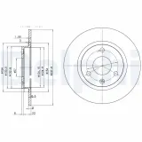 Bremsscheibe Vorderachse DELPHI BG2355