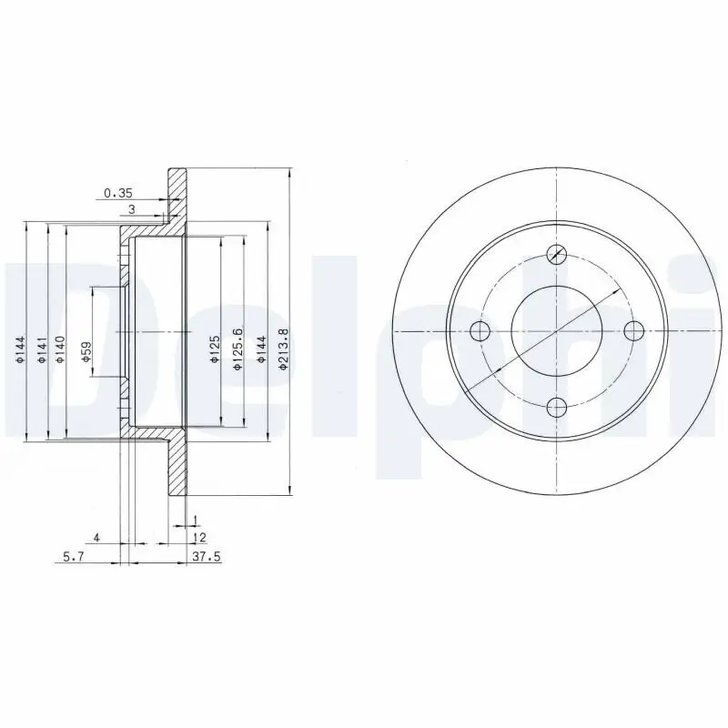 Bremsscheibe DELPHI BG2357