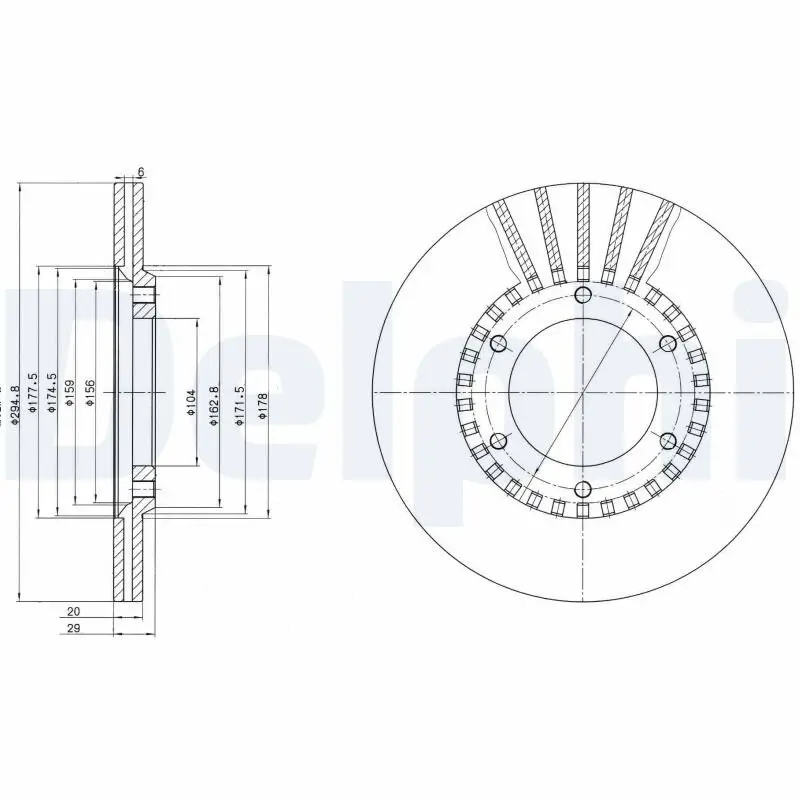 Bremsscheibe DELPHI BG2365