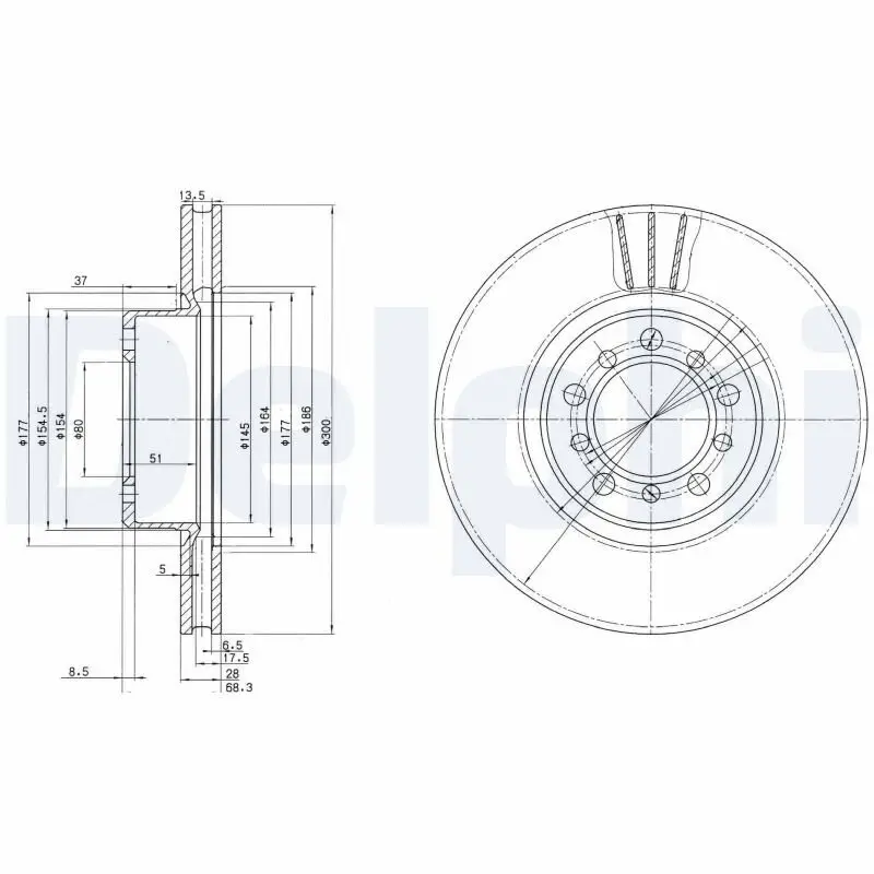 Bremsscheibe DELPHI BG2372