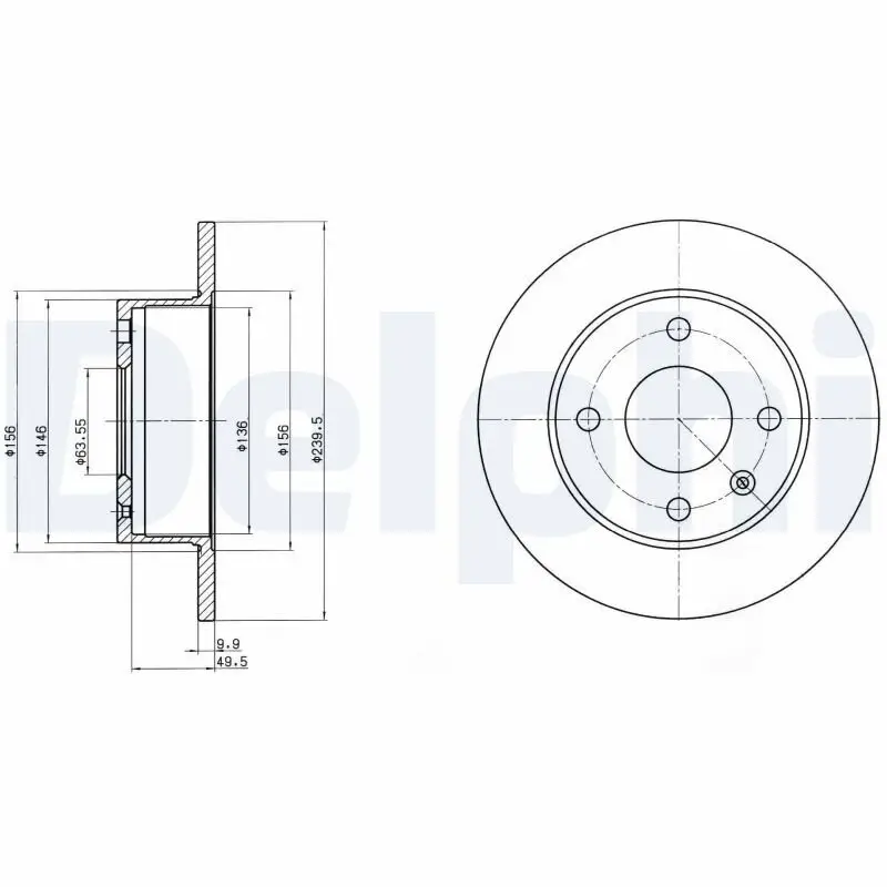 Bremsscheibe DELPHI BG2376