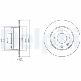 Bremsscheibe Vorderachse DELPHI BG2376