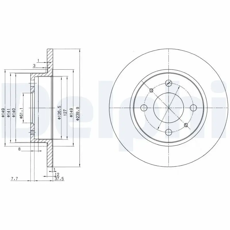 Bremsscheibe DELPHI BG2379