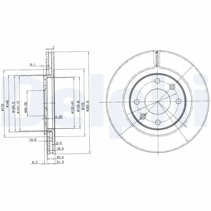 Bremsscheibe DELPHI BG2387