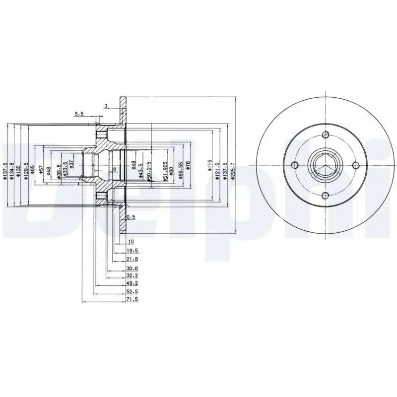 Bremsscheibe DELPHI BG2389