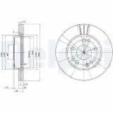 Bremsscheibe Vorderachse DELPHI BG2397