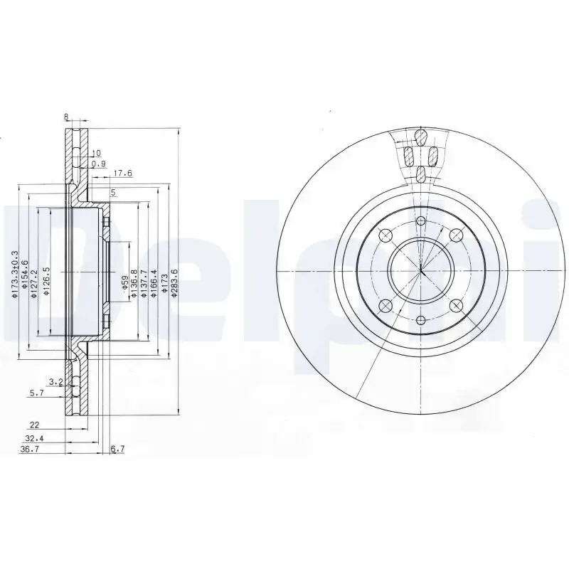 Bremsscheibe DELPHI BG2407