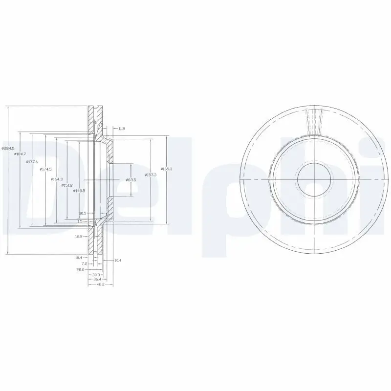 Bremsscheibe Vorderachse DELPHI BG2419