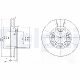 Bremsscheibe Vorderachse DELPHI BG2423