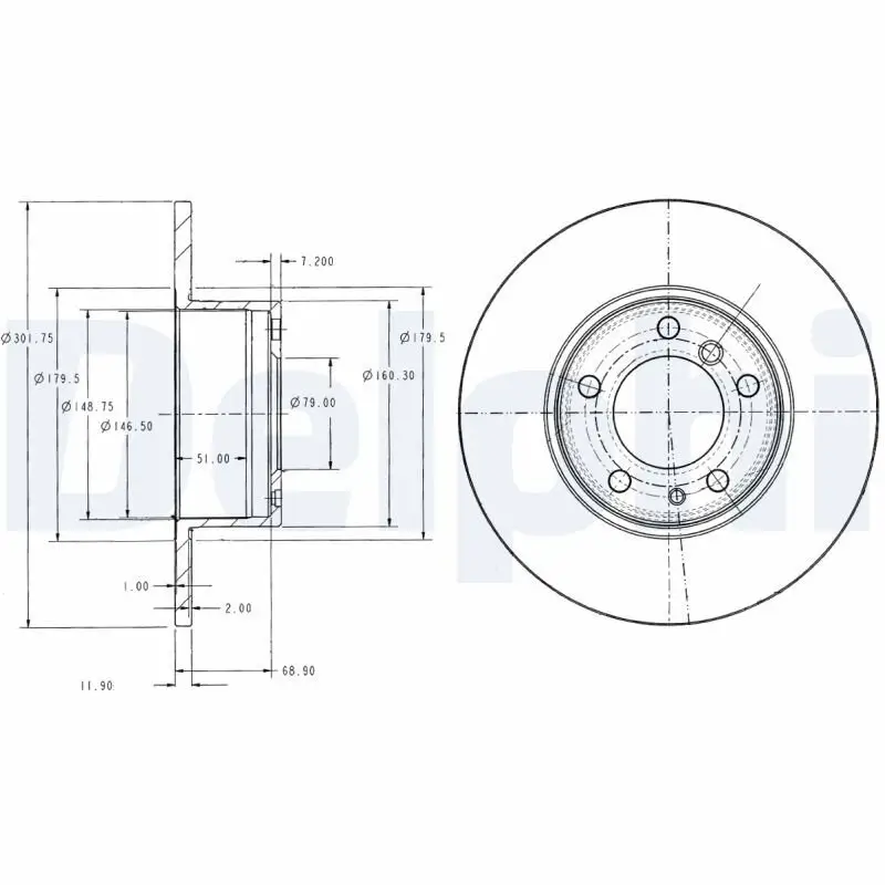 Bremsscheibe DELPHI BG2430