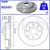 Bremsscheibe DELPHI BG2451