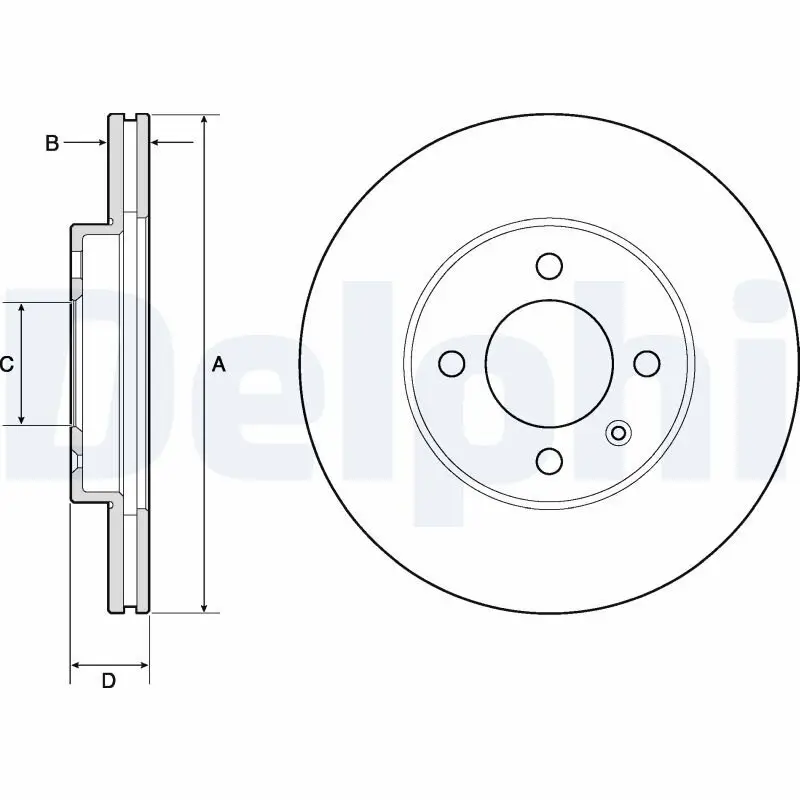 Bremsscheibe DELPHI BG2455