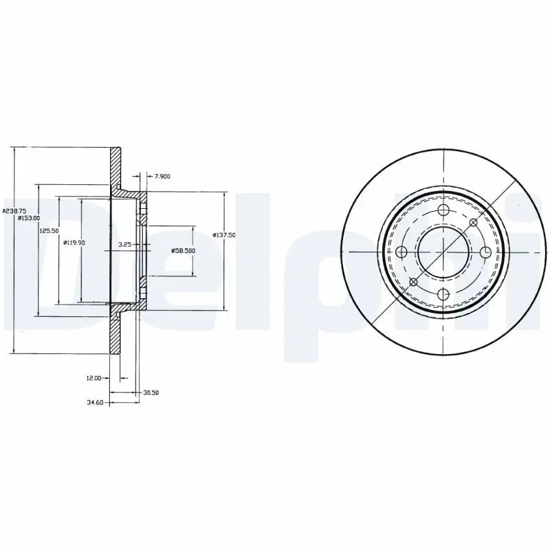 Bremsscheibe DELPHI BG2466