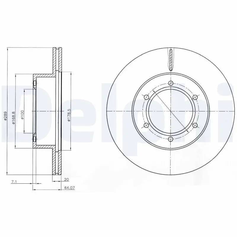Bremsscheibe Vorderachse DELPHI BG2495