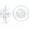 Bremsscheibe Vorderachse DELPHI BG2496 Bild Bremsscheibe Vorderachse DELPHI BG2496