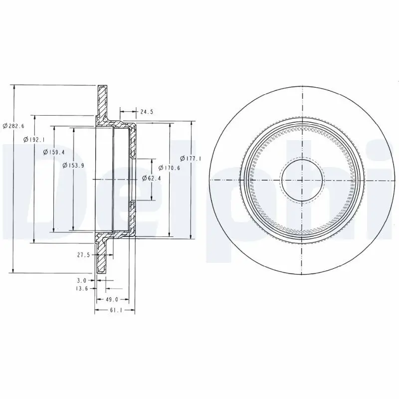 Bremsscheibe DELPHI BG2510