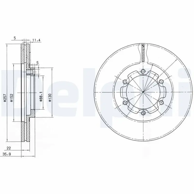 Bremsscheibe DELPHI BG2524