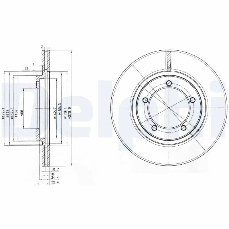 Bremsscheibe DELPHI BG2534