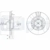 Bremsscheibe Vorderachse DELPHI BG2561 Bild Bremsscheibe Vorderachse DELPHI BG2561
